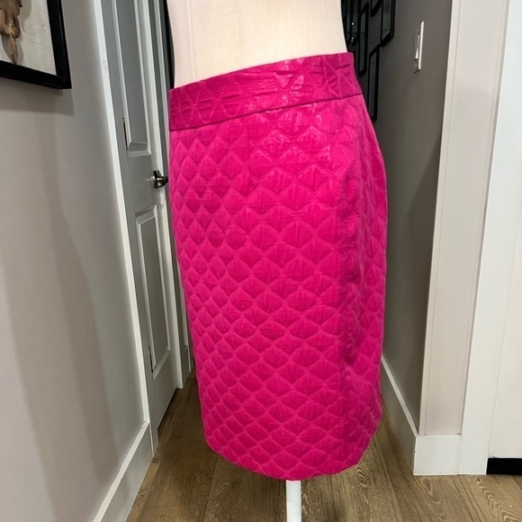 BANANA REPUBLIC raspberry pink textured short cotton skirt - Picture 13 of 16